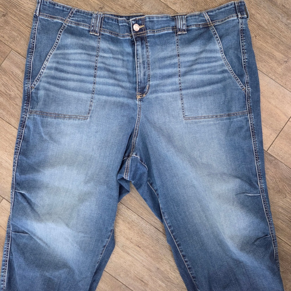 Torrid Jogger Jeans Plus Size‎ 28 Pull On Denim Elastic Hem Patch Pocket - Picture 5 of 13